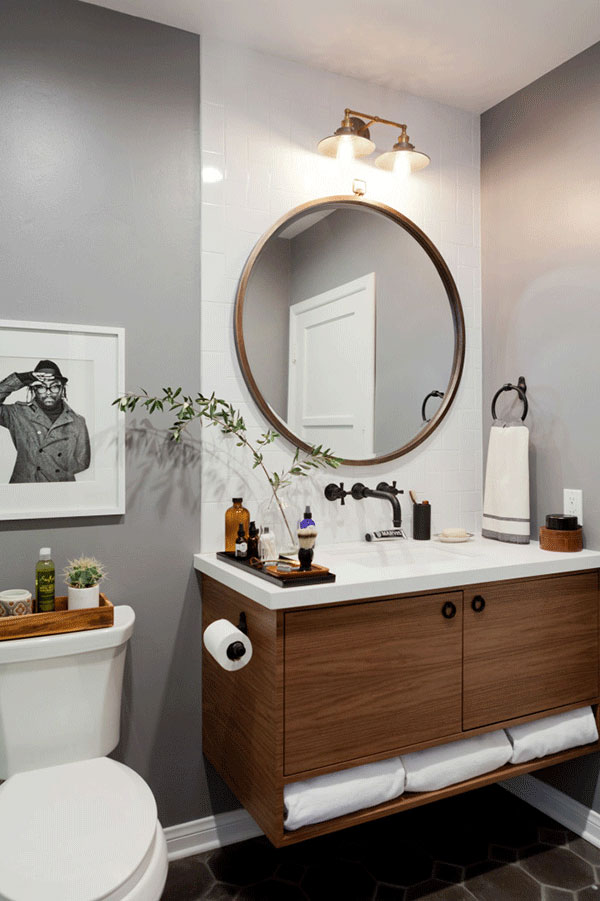 83+ Impressive Bathroom Vanity With Round Mirror For Every Budget